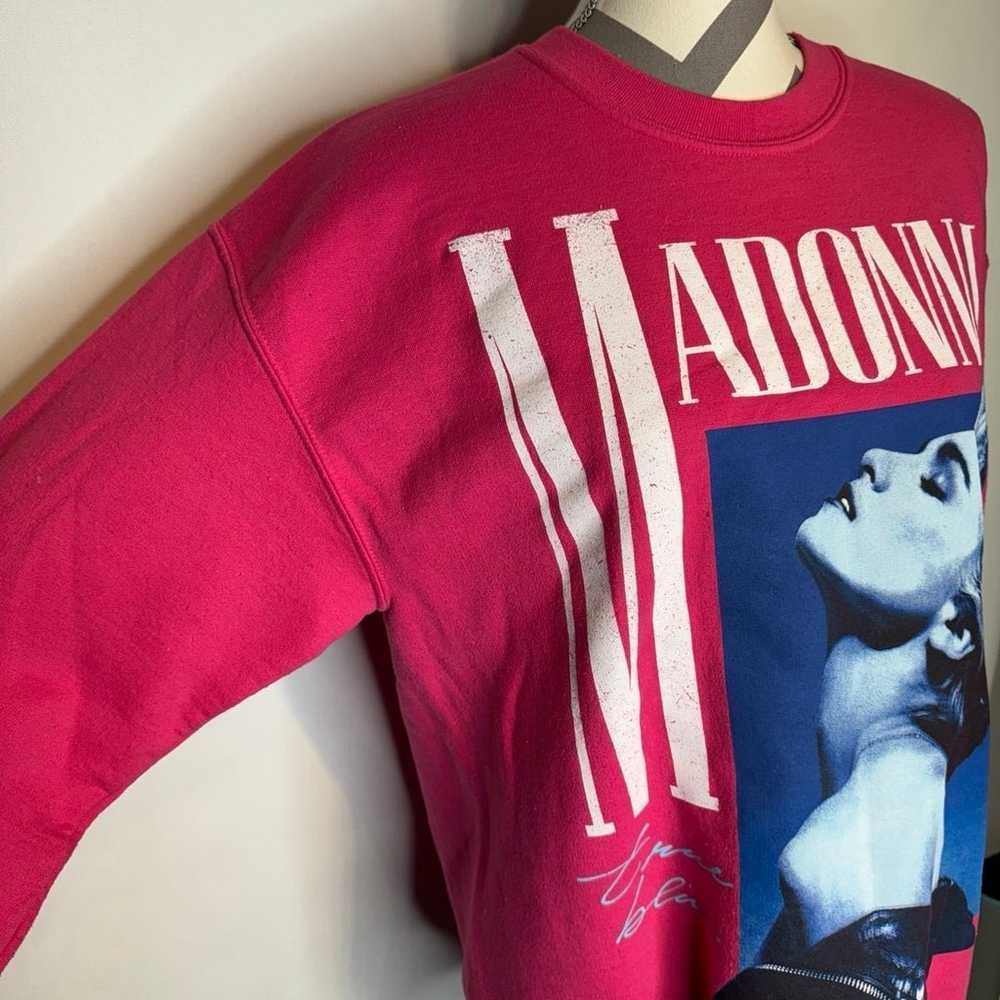 Madonna oversized True Blue Vintage Hot Pink Swea… - image 4