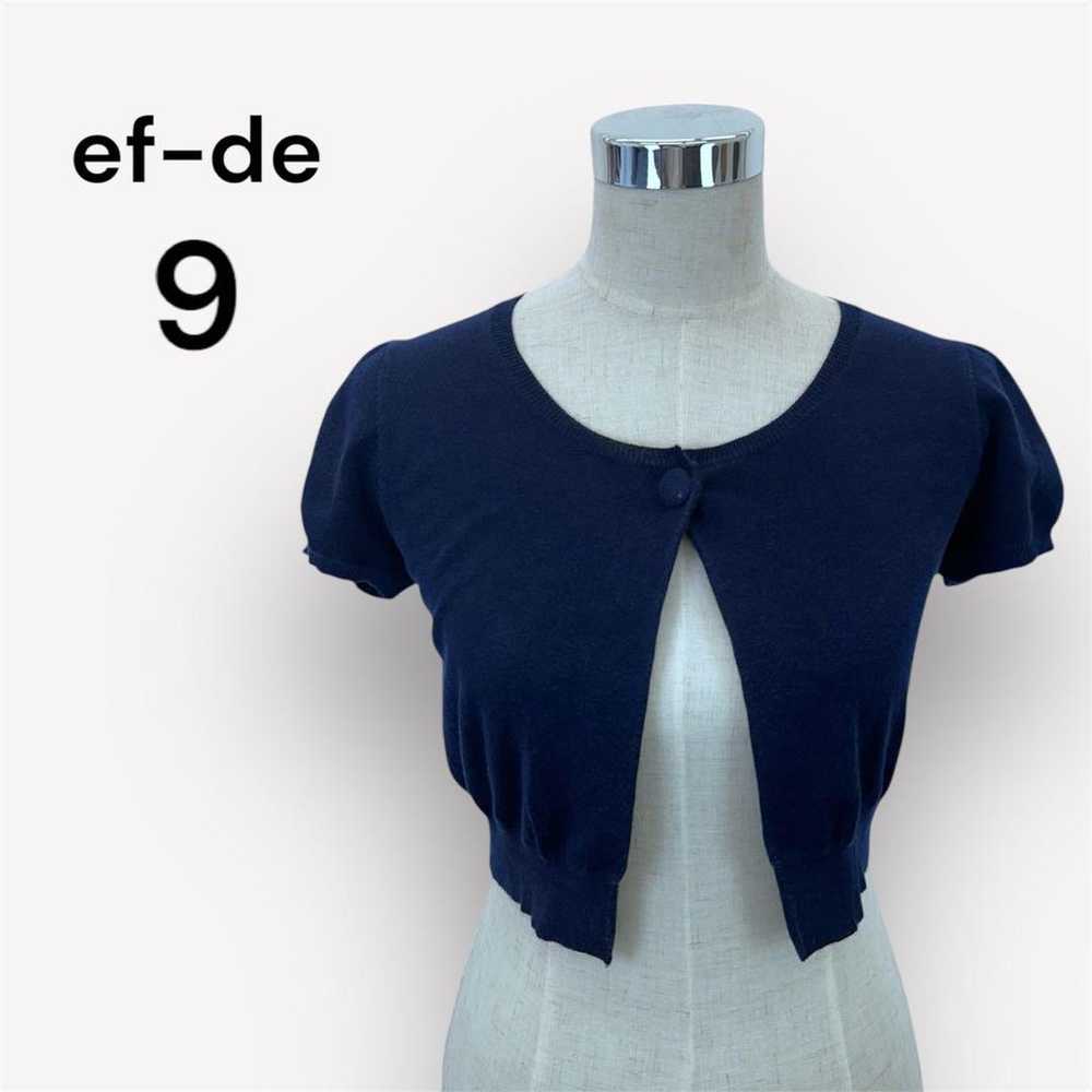 ef-de Knit Bolero Cardigan Puff Sleeve - image 1