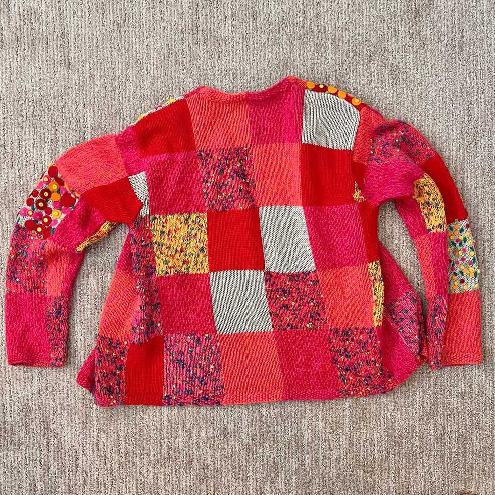 Vtg Patchwork Cardigan M - image 7