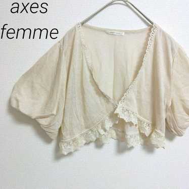 y3637★Axes Femme★Short-sleeve Bolero Beige Lame La