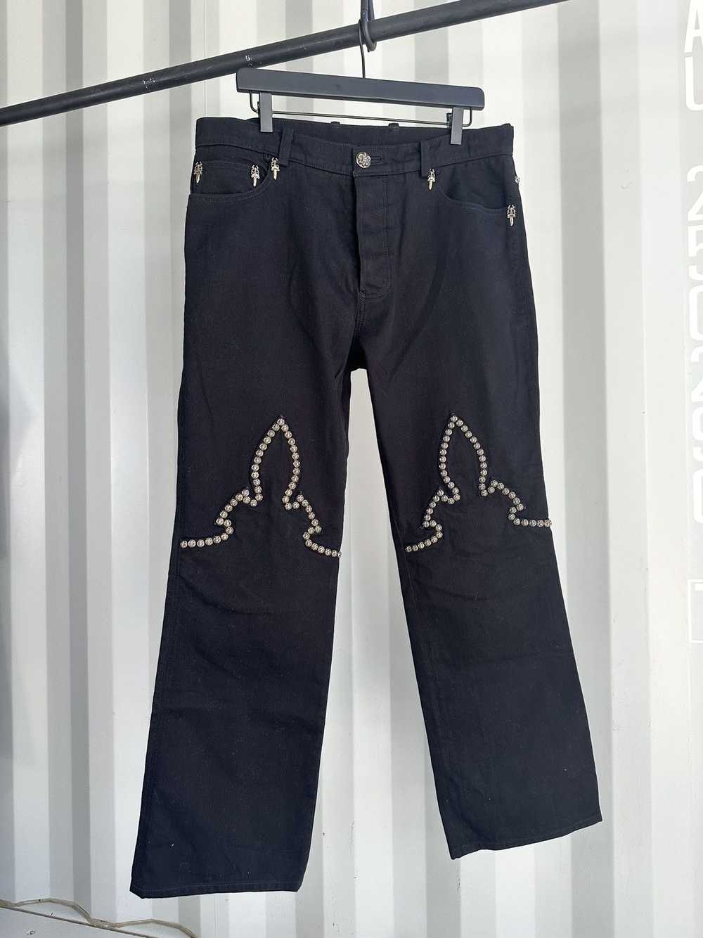 Chrome Hearts Studded Fleur Knee Denim RARE!! - image 2