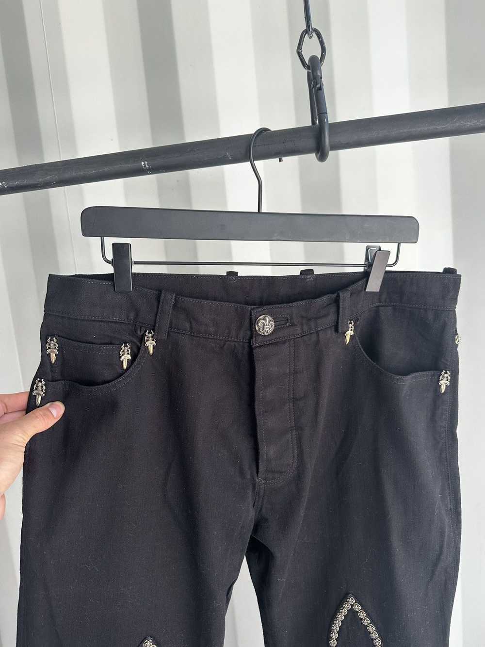 Chrome Hearts Studded Fleur Knee Denim RARE!! - image 3