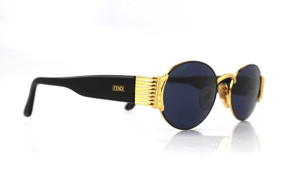 Fendi Fendi Gold Silver Logo Black Sunglasses - image 2