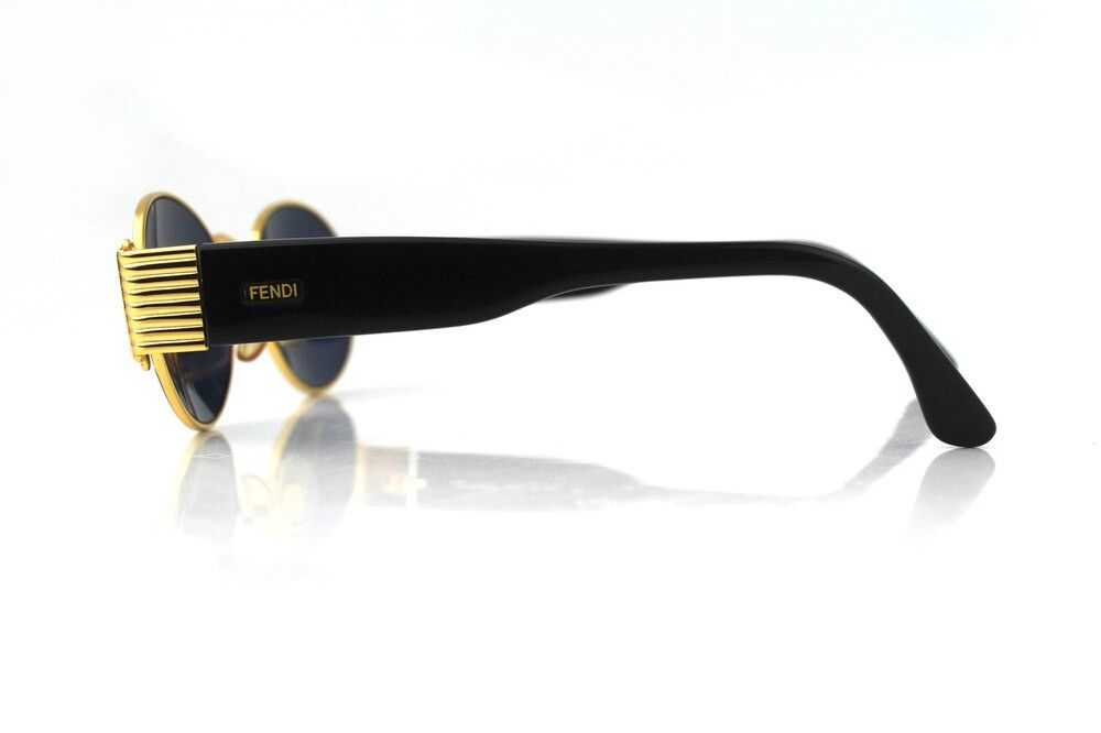 Fendi Fendi Gold Silver Logo Black Sunglasses - image 3