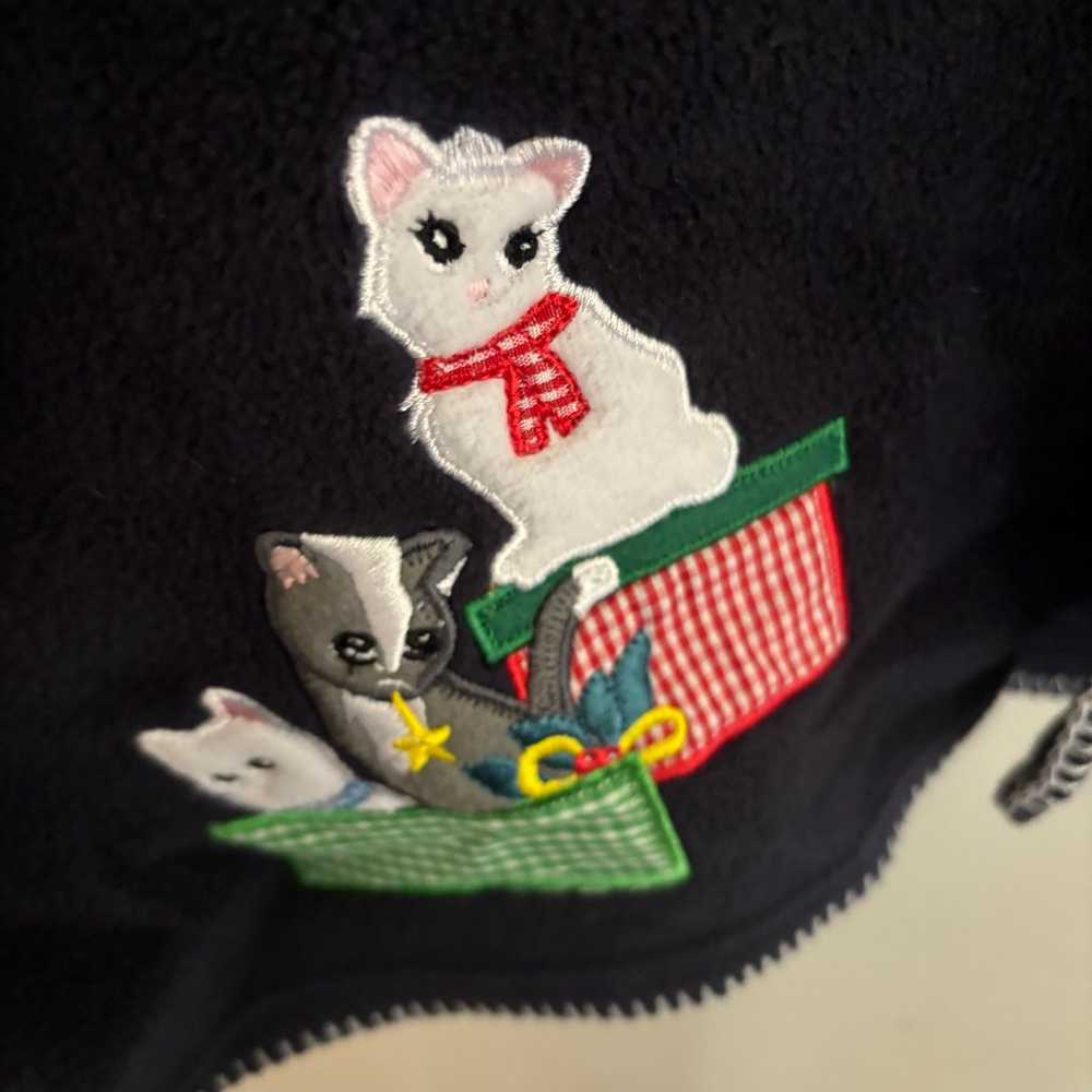 Vintage 90s Grannycore Cat Christmas Sweater - image 5