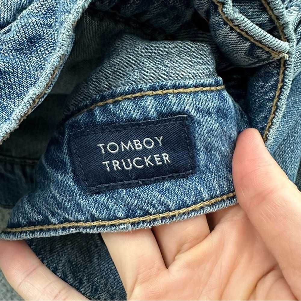 Lucky Brand Tomboy Trucker Denim Jean Jacket Dist… - image 4