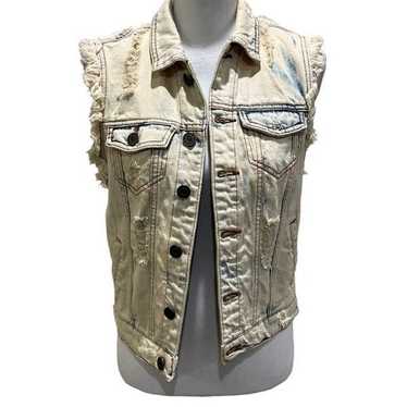 JW SIGNATURE distressed denim jean jacket - S - image 1