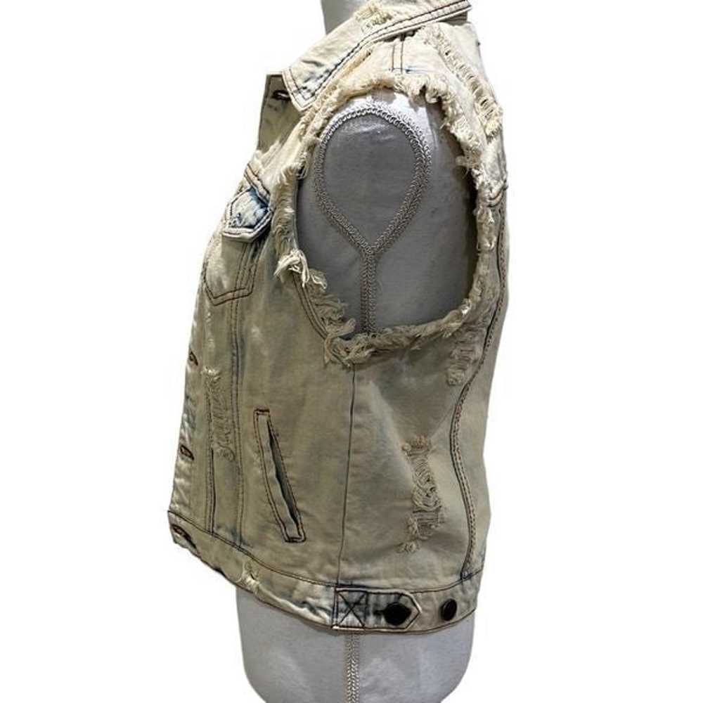 JW SIGNATURE distressed denim jean jacket - S - image 3