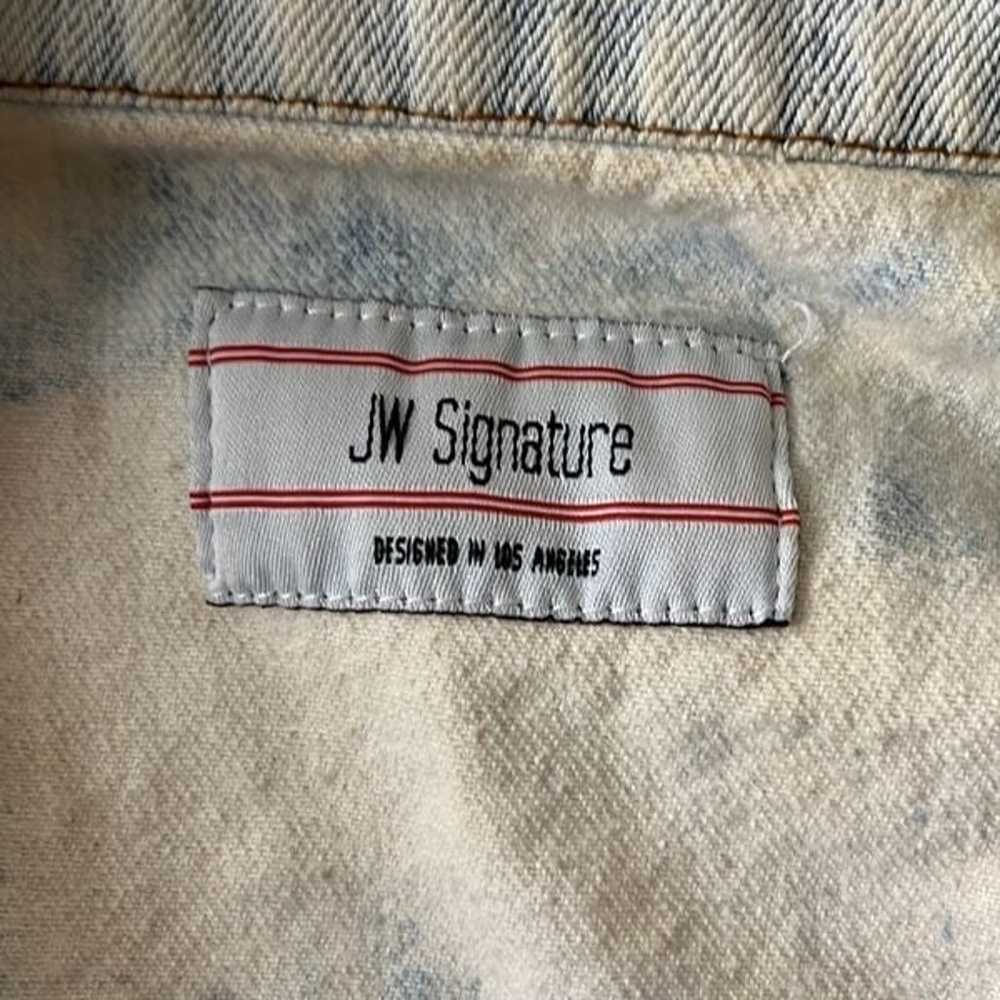 JW SIGNATURE distressed denim jean jacket - S - image 5