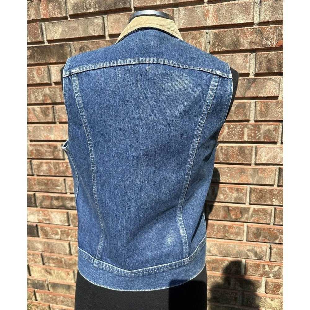 Vintage Lee Riders Womens Jean Vest Size Small Ta… - image 6