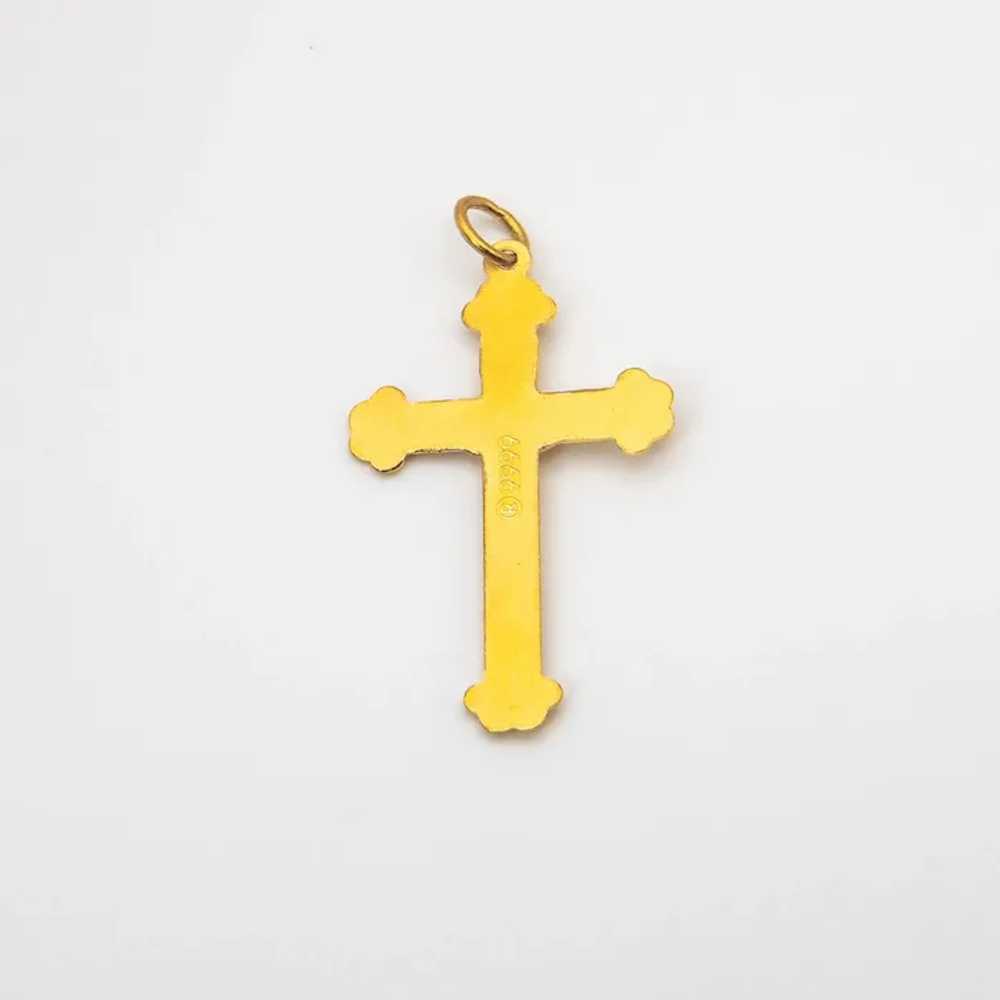 24k Yellow Gold Crucifix Pendant - image 2