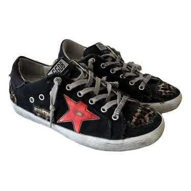 Golden Goose Superstar cloth trainers