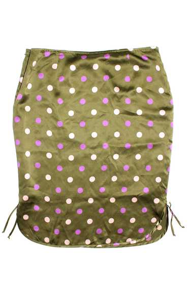 Betsey Johnson Polka Dot Silk Skirt