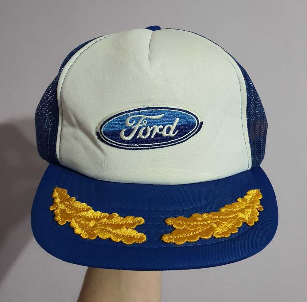 Ford × Trucker Hat × Vintage Ford Center Logo Tru… - image 1