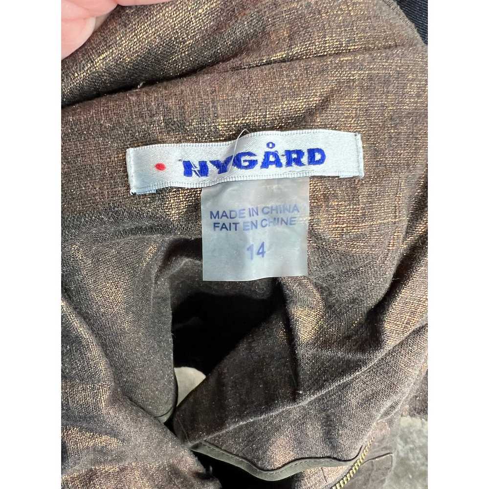 Nygard Jacket bronze metallic Linen Rayon - image 8