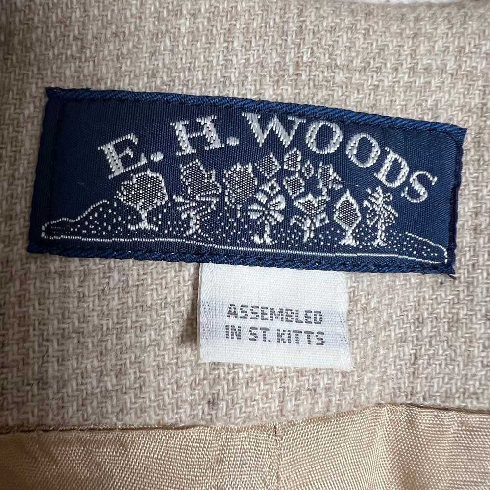 Vintage E.H. Woods Wool Blend Double Breasted Bei… - image 2