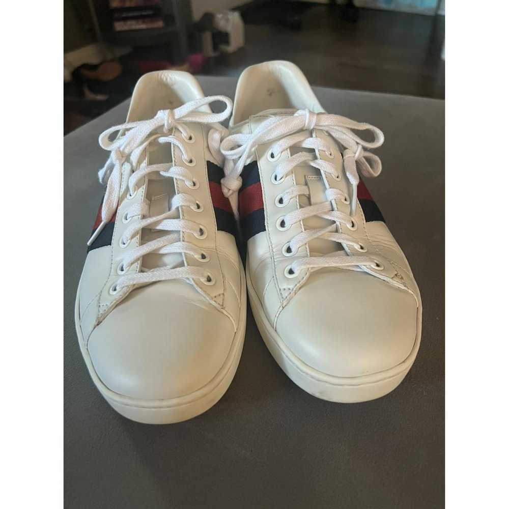 Gucci Ace leather low trainers - image 2