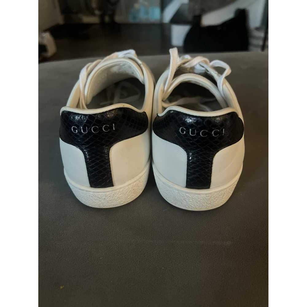 Gucci Ace leather low trainers - image 3