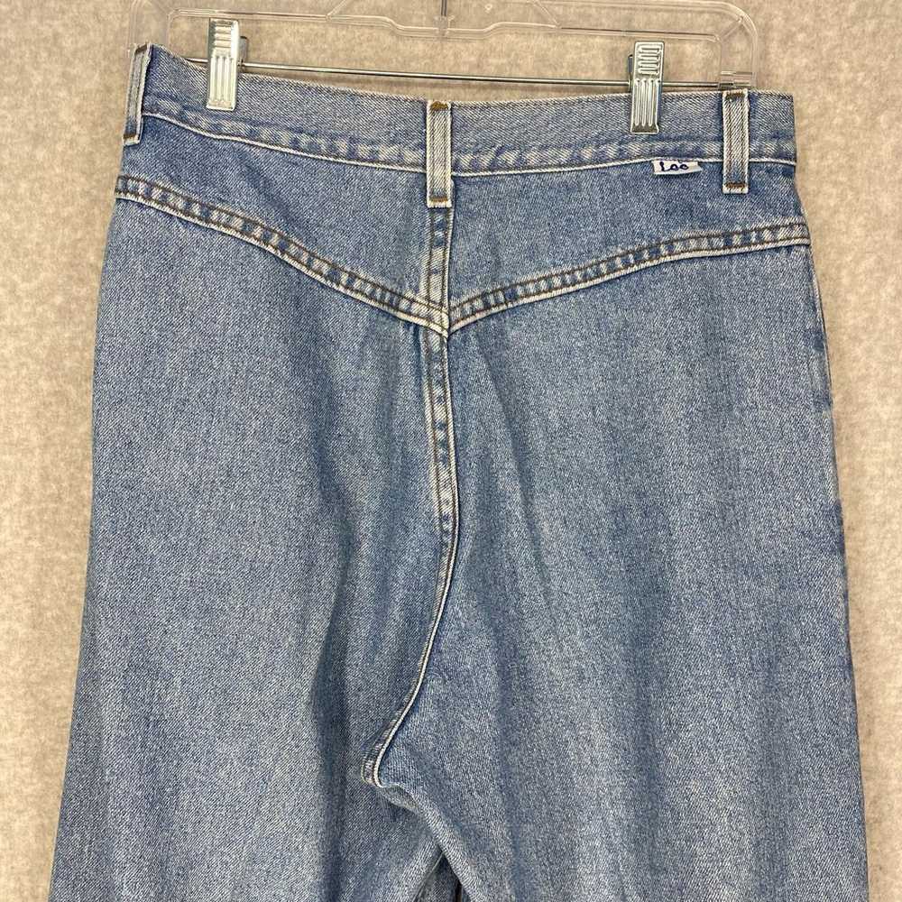 Vintage Lee Jeans Womens Sz 10 Long Pleated High … - image 3