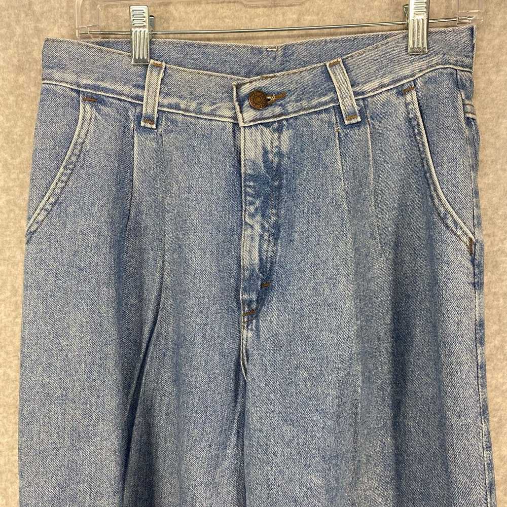 Vintage Lee Jeans Womens Sz 10 Long Pleated High … - image 4