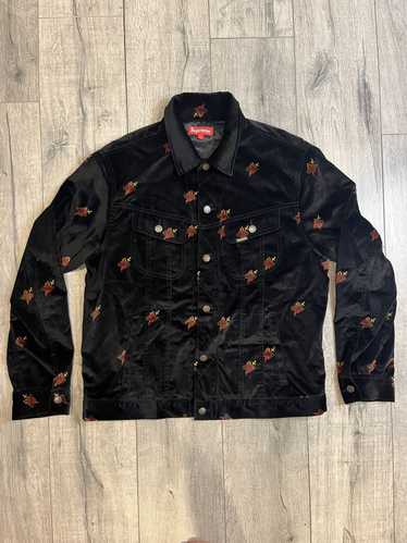 Supreme velvet trucker jacket online