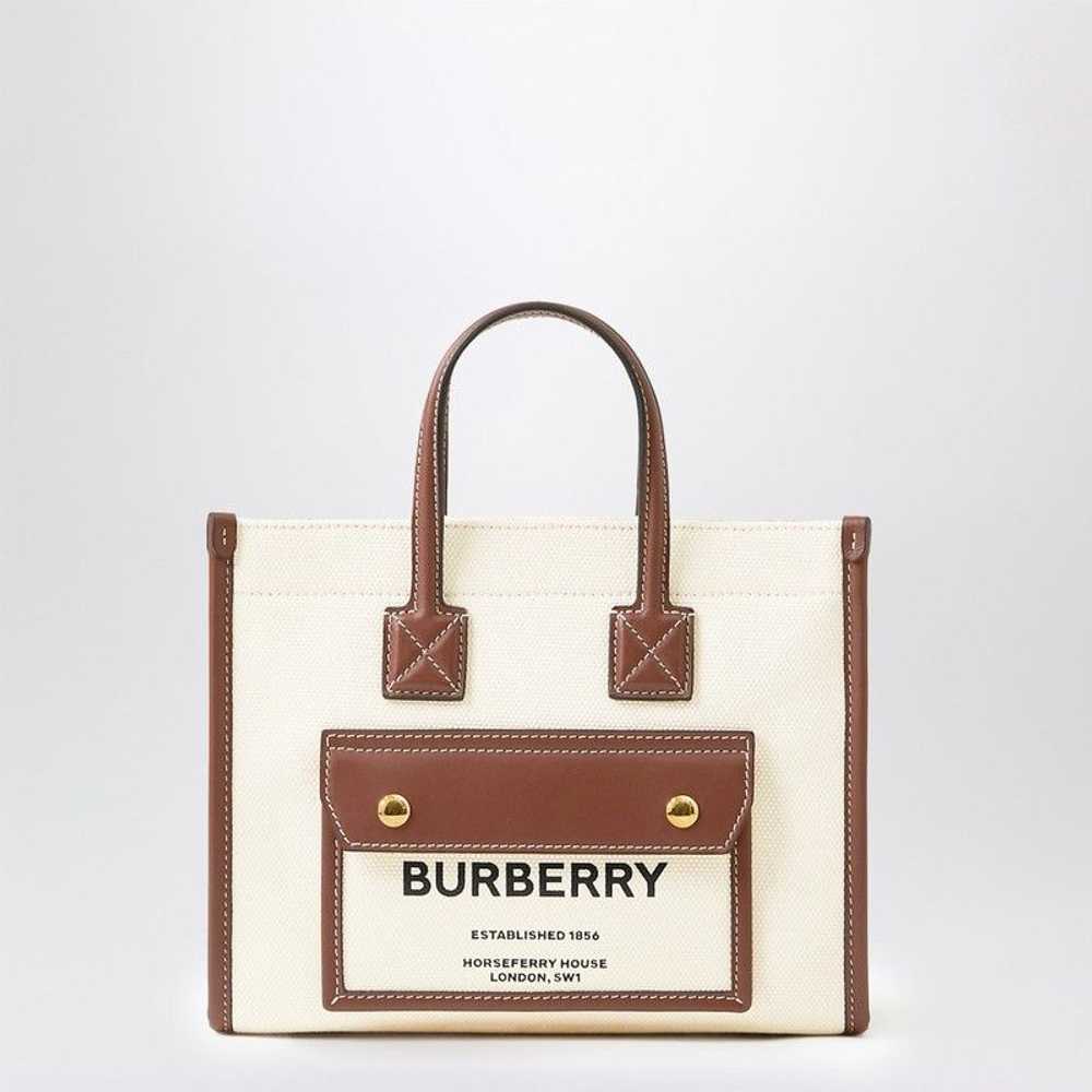 Burberry Burberry Freya Mini Natural/Brown Tote B… - image 1