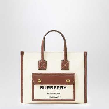 Burberry Burberry Freya Mini Natural/Brown Tote B… - image 1