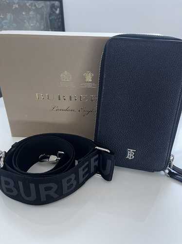 Burberry BURBERRY Black Leather Phone Shoulder Bag