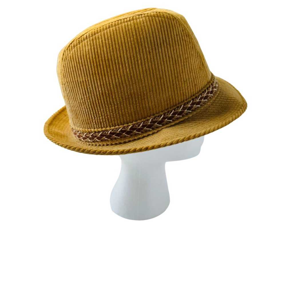 Vintage Stetson Corduroy Fedora Hat Tan - image 4