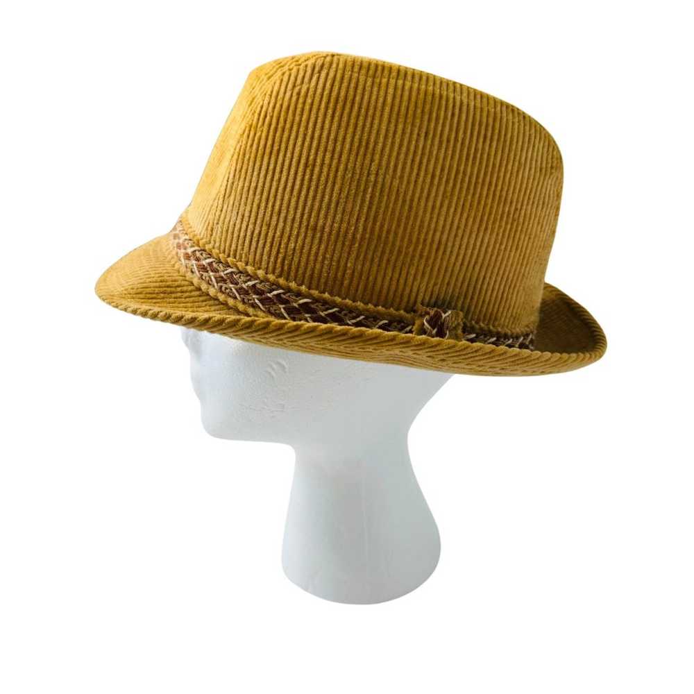 Vintage Stetson Corduroy Fedora Hat Tan - image 5