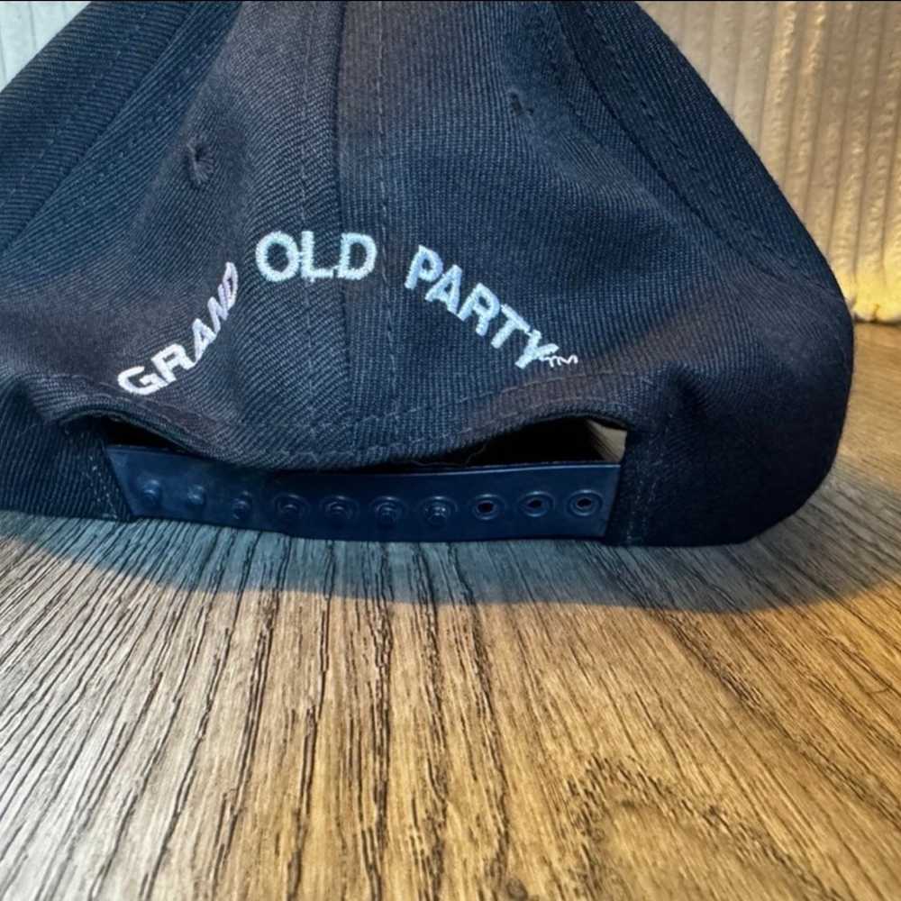 Vintage Rare Grand Old Party GOP Hat Cap - Black … - image 4