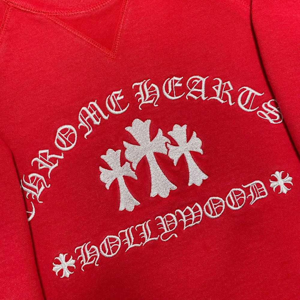 Chrome Hearts King Taco Crewneck Sweatshirt Red - image 3