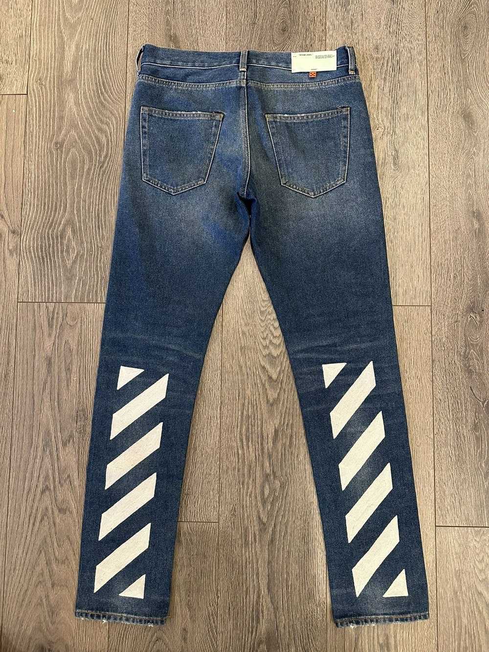 Off-White Stripe detail slim jeans f/w 19 - image 1