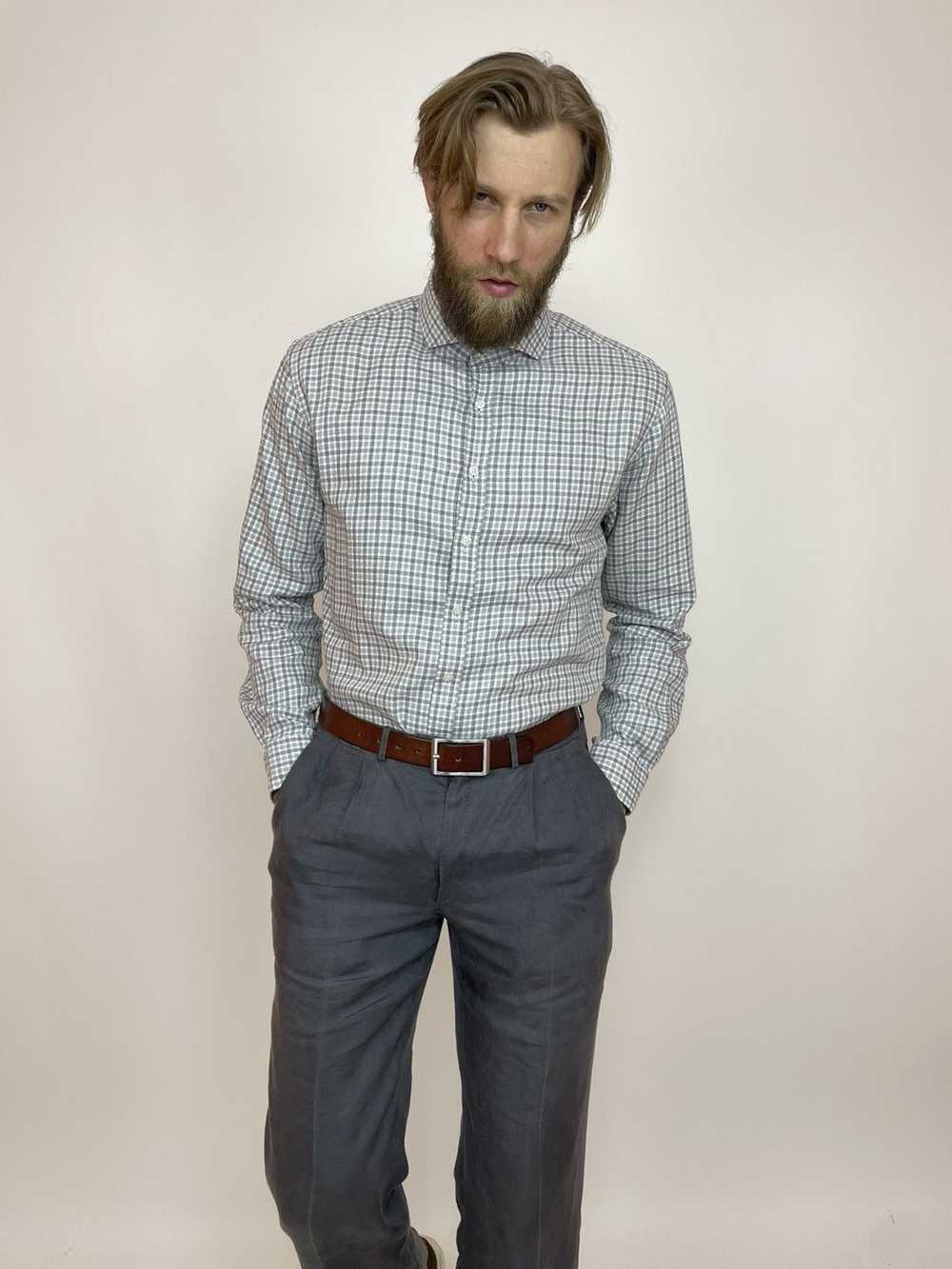 Oscar Jacobson OSCAR JACOBSON Mens dress shirt lo… - image 2