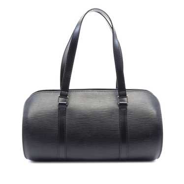 Black Louis Vuitton Epi Soufflot Handbag