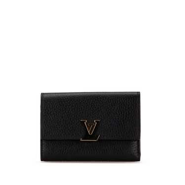 Black Louis Vuitton Taurillon Capucines Compact Wa