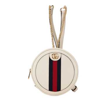 White Gucci Mini Ophidia Round Backpack - image 1