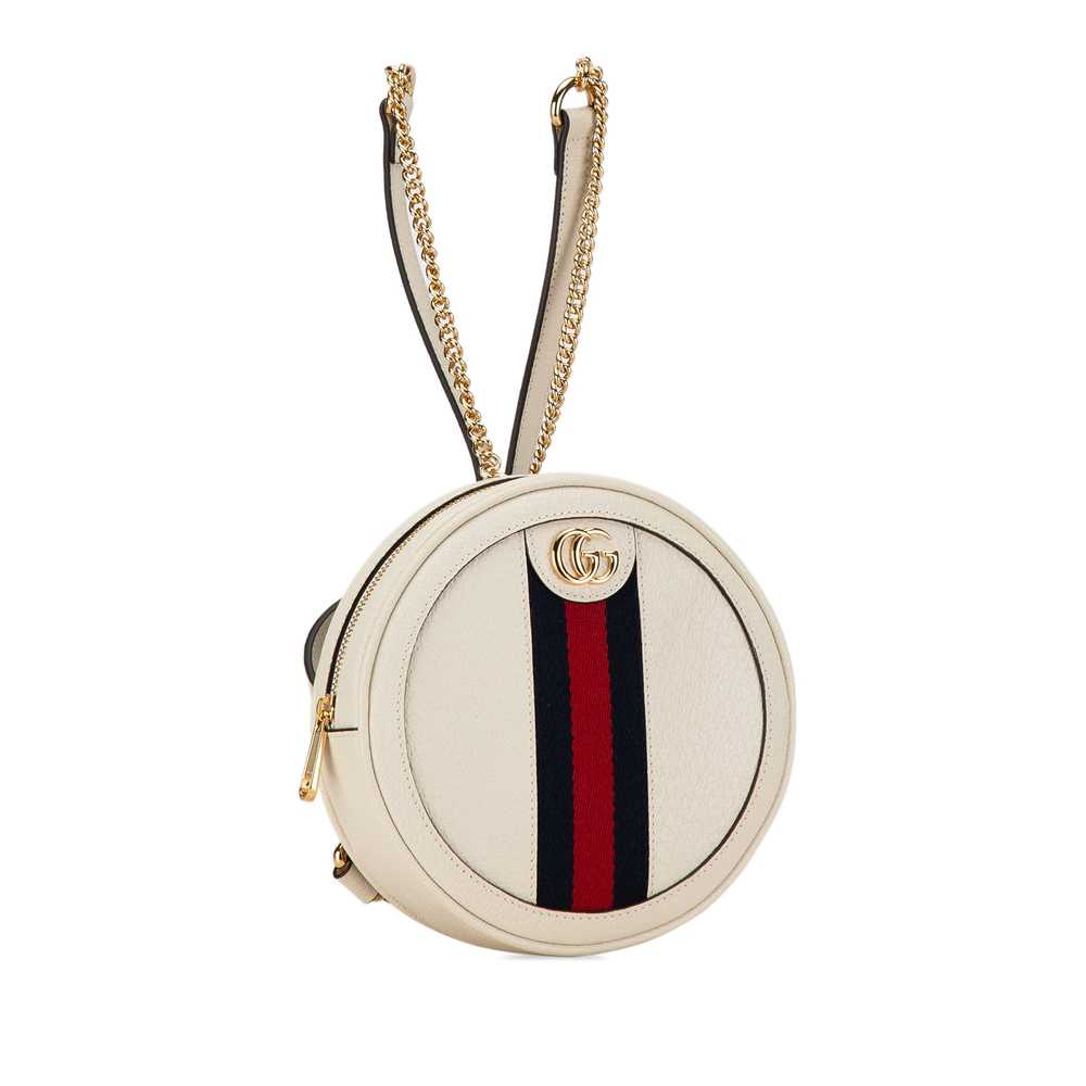 White Gucci Mini Ophidia Round Backpack - image 2