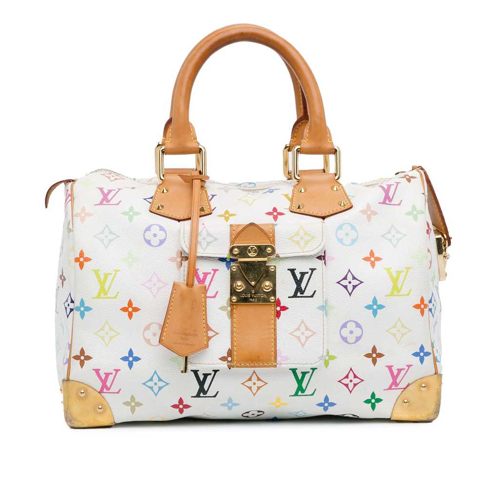 White Louis Vuitton Monogram Multicolore Speedy 3… - image 1