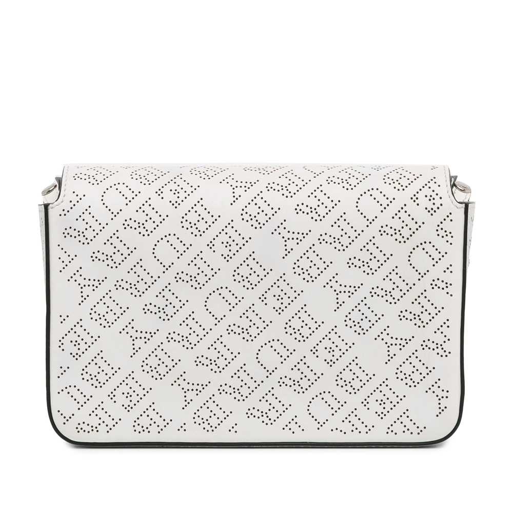 White Burberry Perforated Leather Hampshire Cross… - image 3