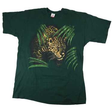 Vintage Vintage Jaguar Jungle Scene Graphic T Shir