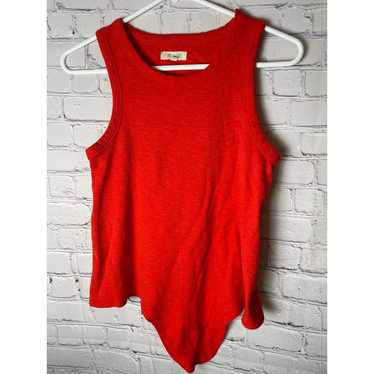 Madewell Orange (Audio Knot) Front Tie Knot Tank T