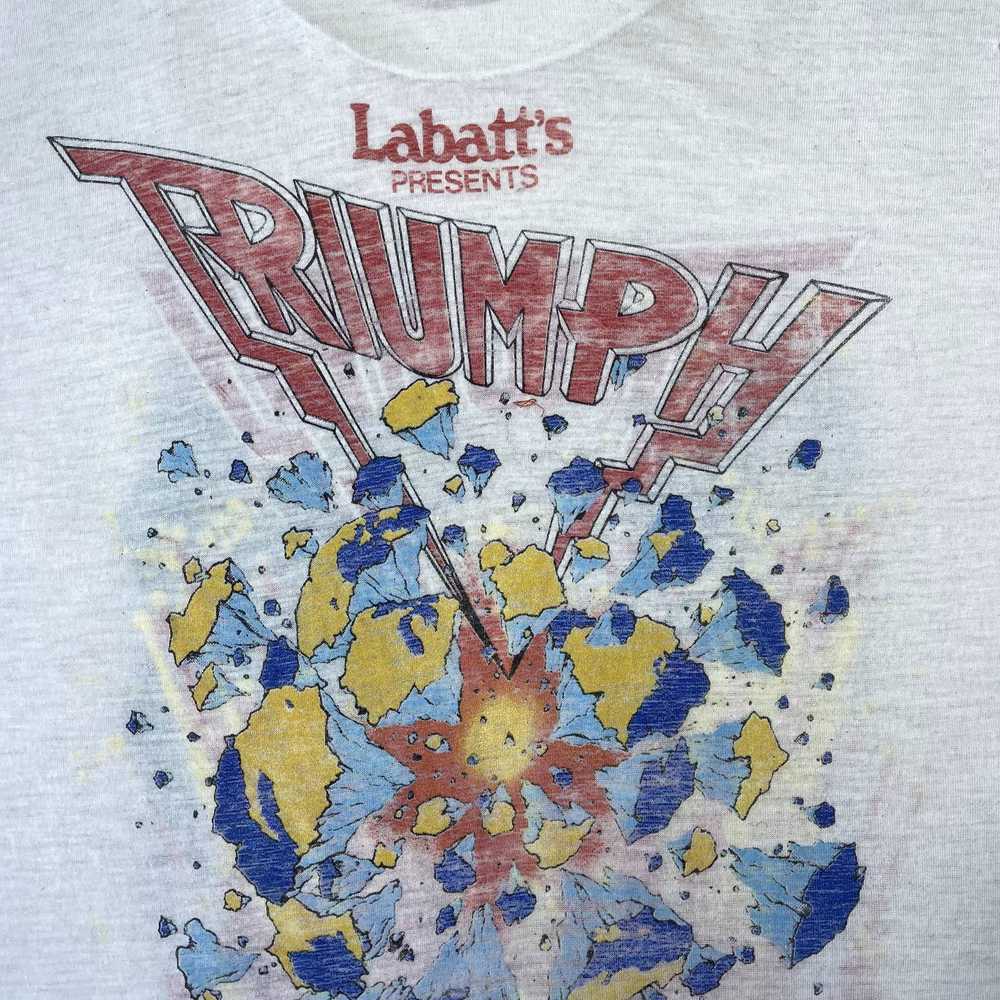 Vintage Vintage 80s 1986 Triumph Band Tee Labatt'… - image 4