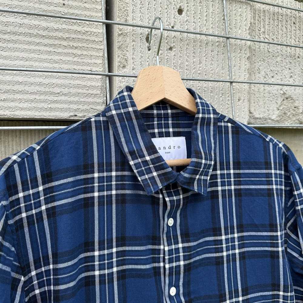 Designer × Luxury × Sandro Sandro Flannel Button … - image 2