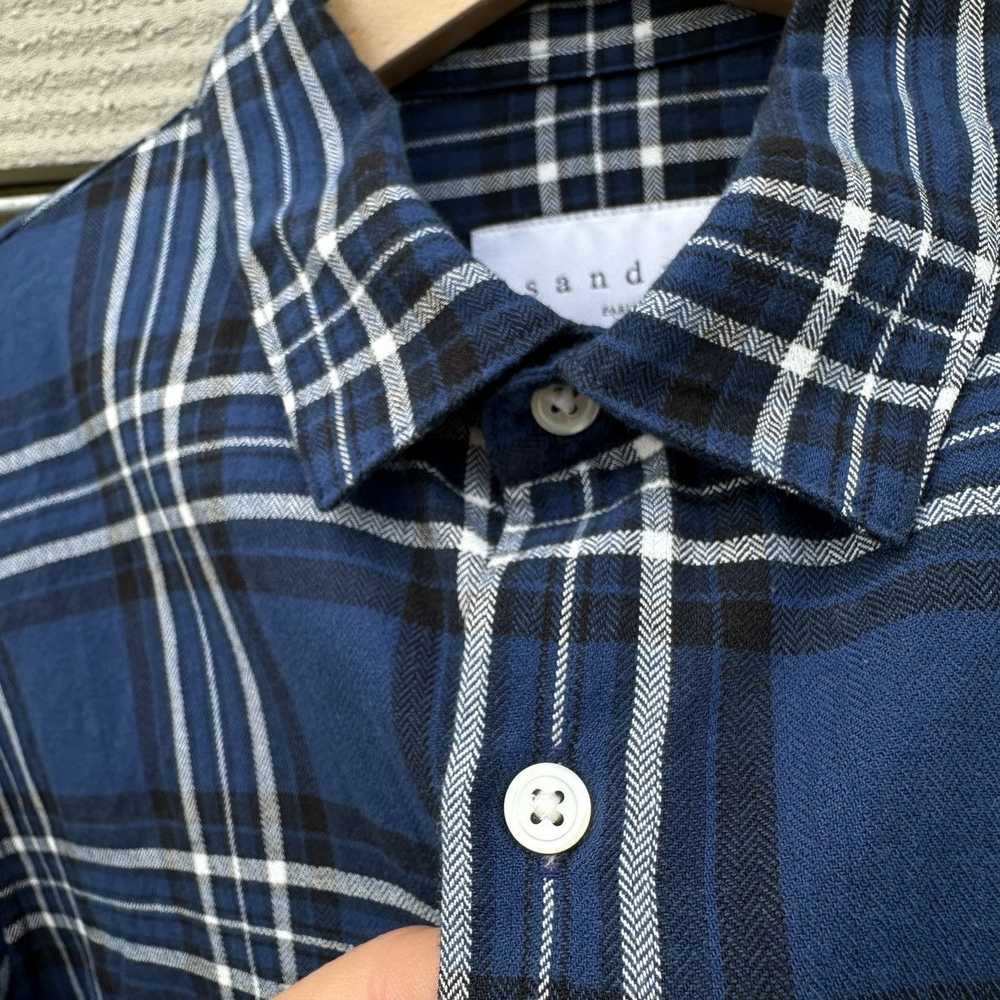 Designer × Luxury × Sandro Sandro Flannel Button … - image 4