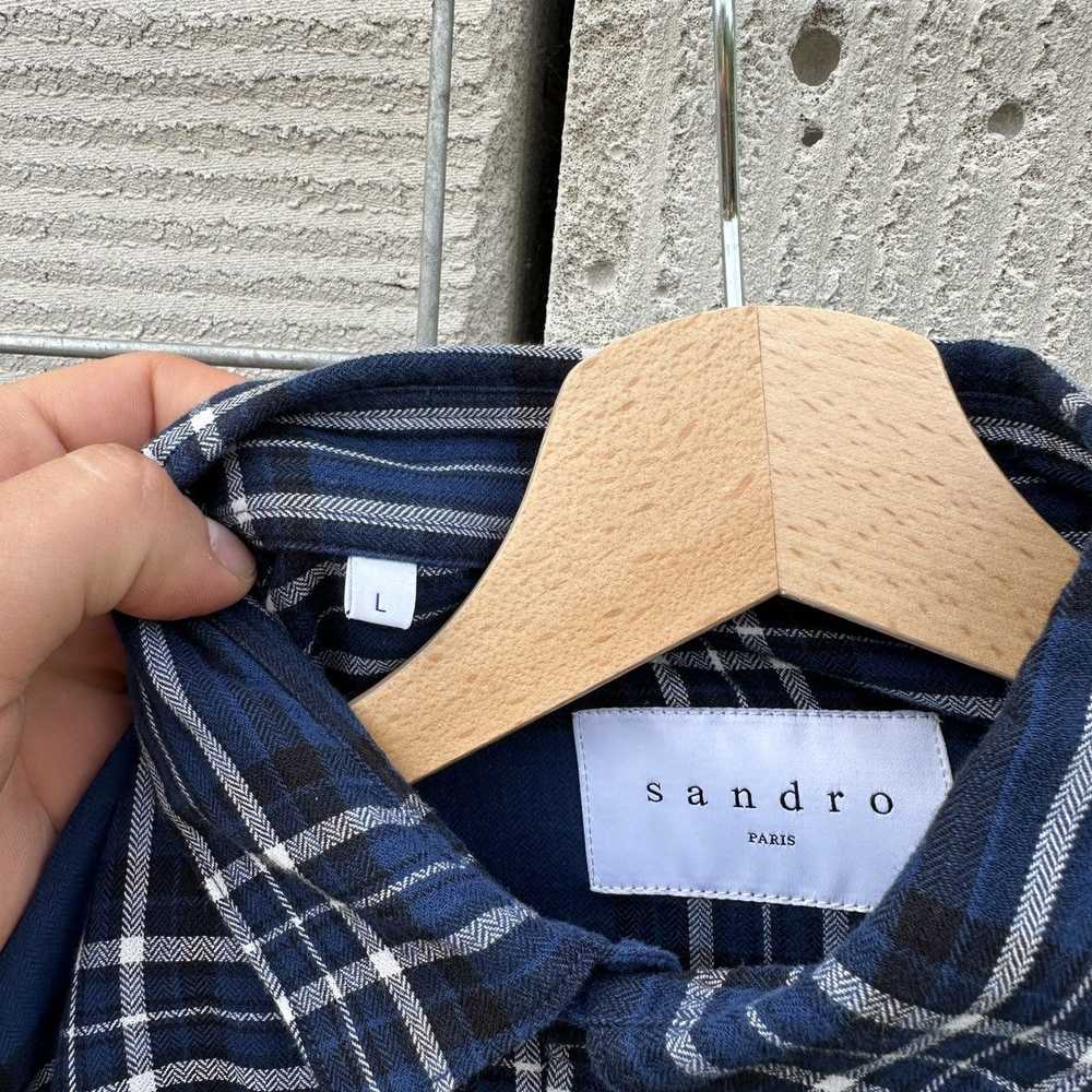 Designer × Luxury × Sandro Sandro Flannel Button … - image 7