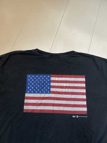 Only NY Vintage MTA Navy/Blue USA flag Graphic T