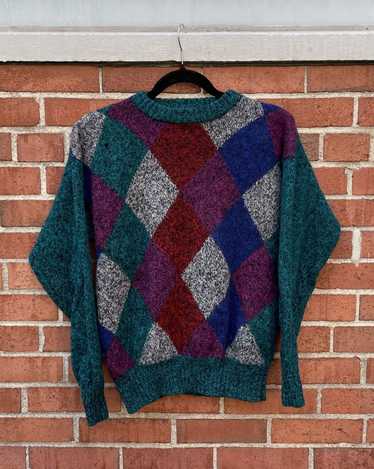 Vintage VTG Brian MacNeil Argyle Sweater Mens L