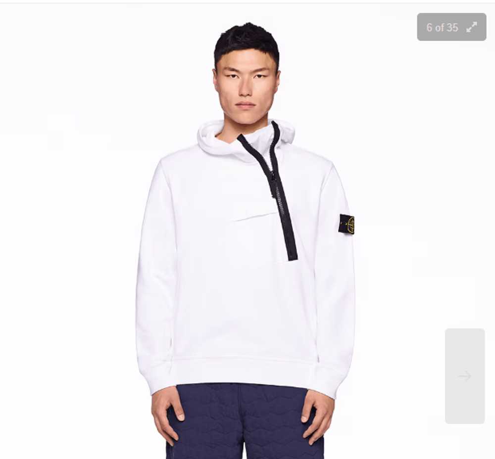 Stone Island Stone Island Diagonal Zip Hoodie (Si… - image 5