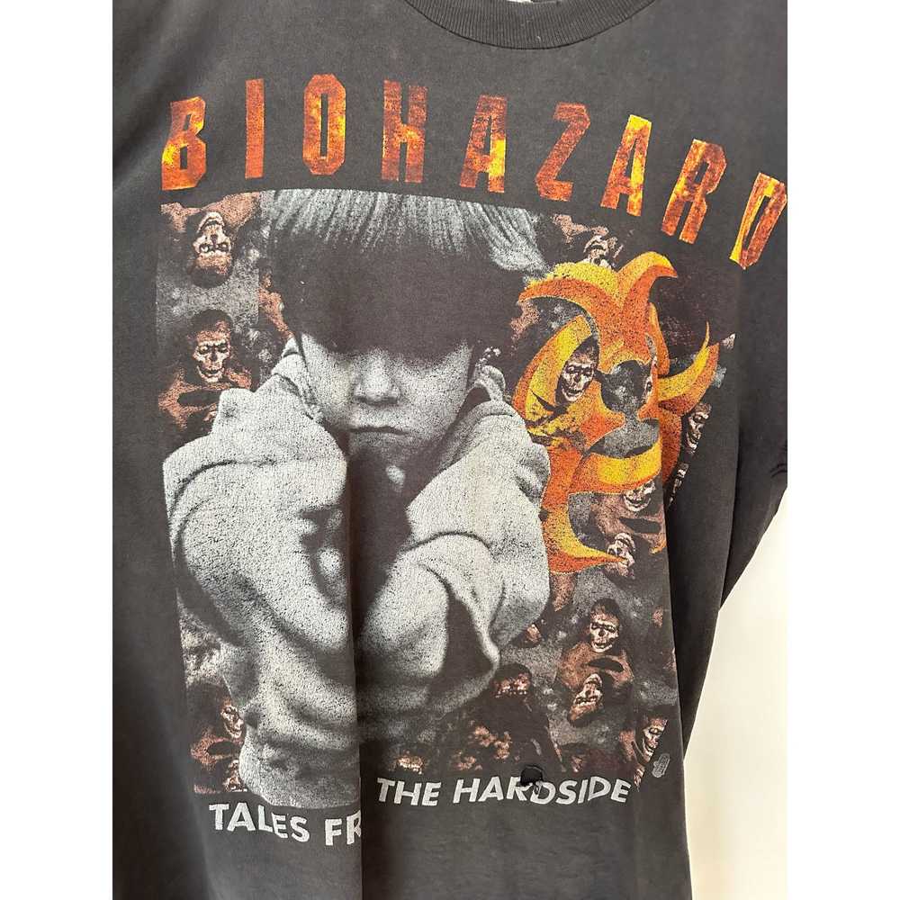 Vintage VINTAGE BIOHAZARD PUNK THRASHED FADED GRA… - image 3